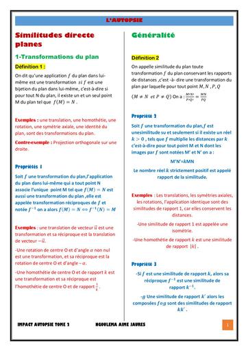 COURS SIMILITUDE AIME JAURES by Tehua