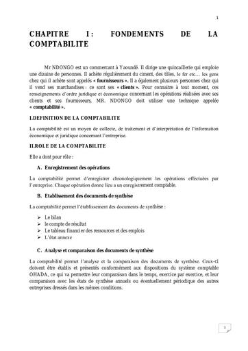 COURS Fondement de la comptabilité DCC 1ere ANNEE by Tehua