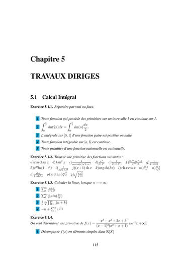 TRAVAUX DIRIGES