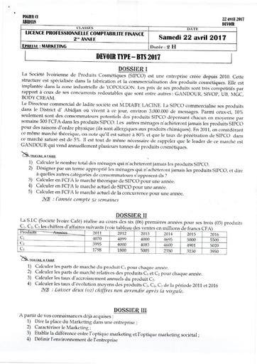 DEVOIR BTS 2 2017 MARKETING COMPTABILITE FINANCE2