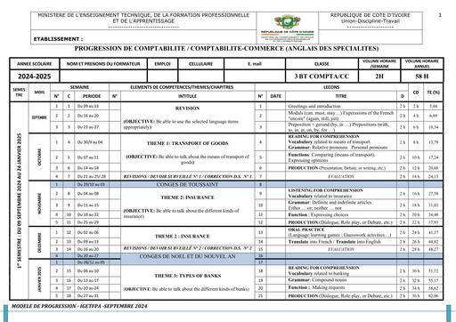 ANGLAIS 3 BT COMPTA COMPTA COMMERCE 2024 2025