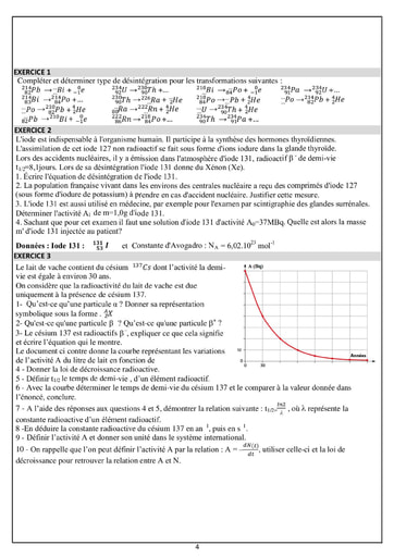 Decroissance radioactive exercices non corriges 5