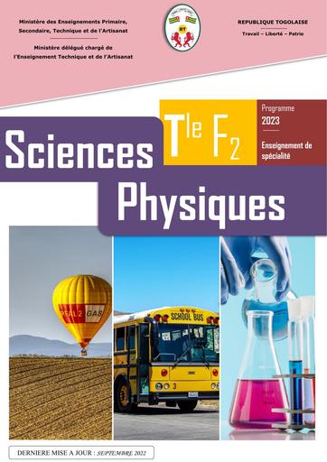 Cours Sciences PHYSIQUE Tle F2 Togo 2023 By TEHUA