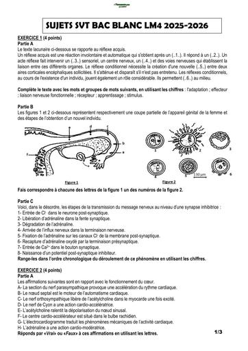 BAC BLANC 2026 DRENA SUJET SVT SERIE D (SUJET) LM4 by TEHUA