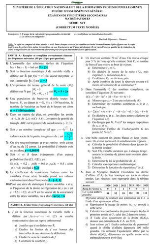 SUJET Math (SVT) CORRIGE BY TEHUA