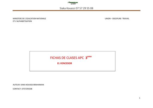 FICHE DE COURS ESPAGNOL EL VENCEDOR APC 3ième by TEHUA