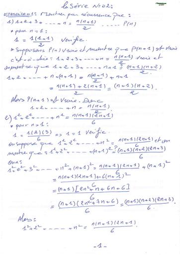 Solution de la série N 02 BY TEHUA