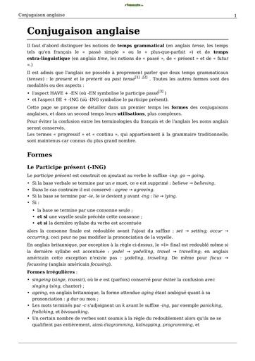 COURS conjugaison anglaise BY TEHUA