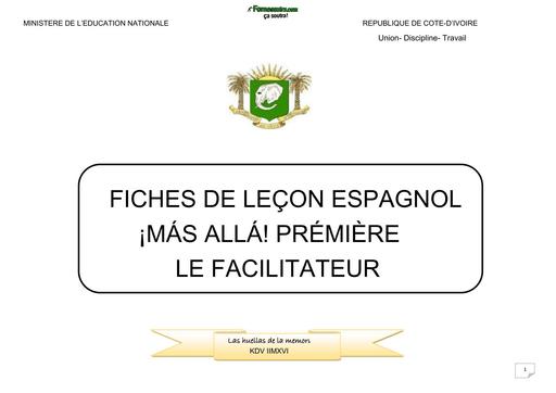 FICHES DE COURS ESPAGNOL MAS ALLA 1ière BY TEHUA
