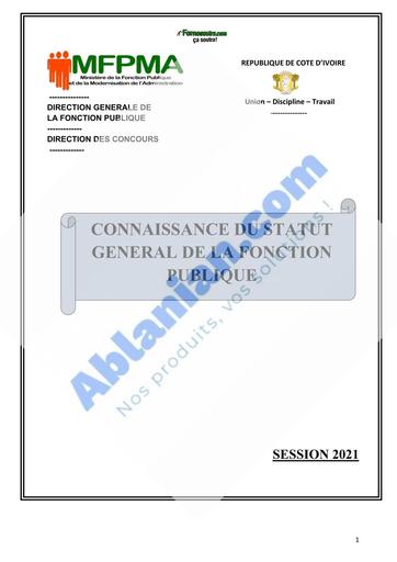 FP connaissance de Statut fonction PUBLIQUE BY tehua