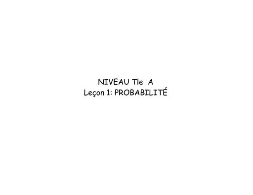 2 FICHE DE COURS APC MATHS Tle A1&2 L2 Probabilité BY TEHUA