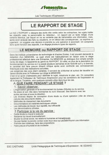 Rapport de Stage