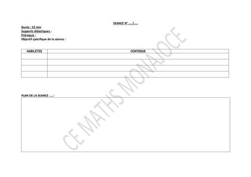 EXEMPLAIRE FICHE SEANCE APC MATHS By DJAHA