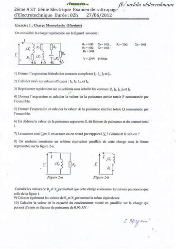 SUJET BTS electrotechnique examens 02 AVEC CORRIGE BY TEHUA