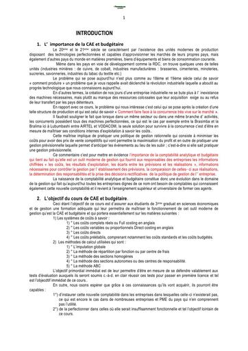 COURS DE COMPTABILITE ANALYTIQUE CAE PROF CHEY BY TEHUA