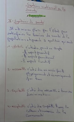 COURS MANUSCRIT Système national de la santé INFAS by TEHUA