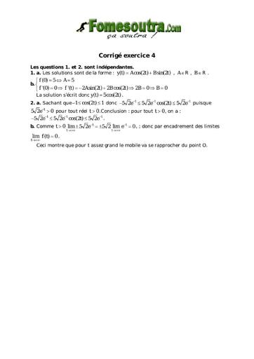 Corrigé TP 23 équations différentielles maths niveau Terminale D
