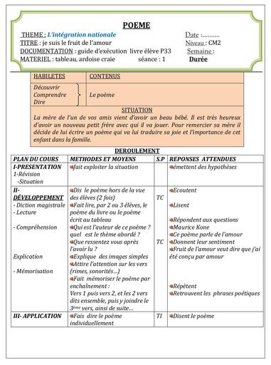 POESIE CM2