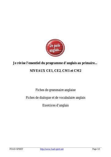 COURS d'anglais primaire BY TEHUA