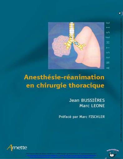 COURS Anesthésie réanimation en chirurgie thoracique y TEHUA
