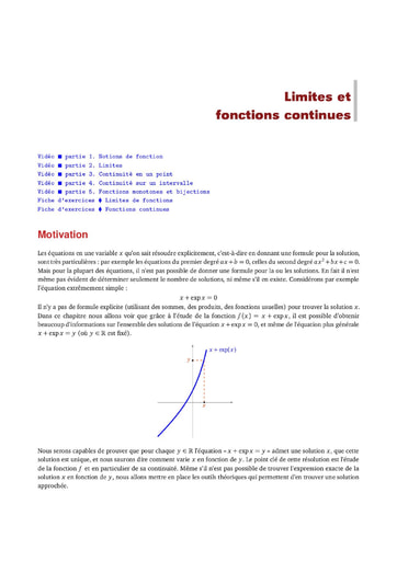 Limites et fonctions continues