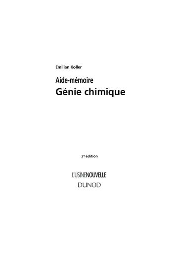 Aide memoire de genie chimique by Tehua