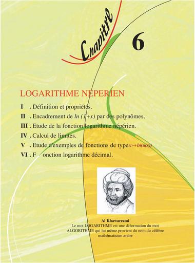 Chapitre 6 LOGARITHME NEPERIEN APC