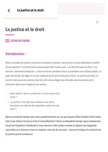 Fiche philo justice et droit