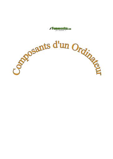 COURS Composants D'UN Ordinateur by TEHUA