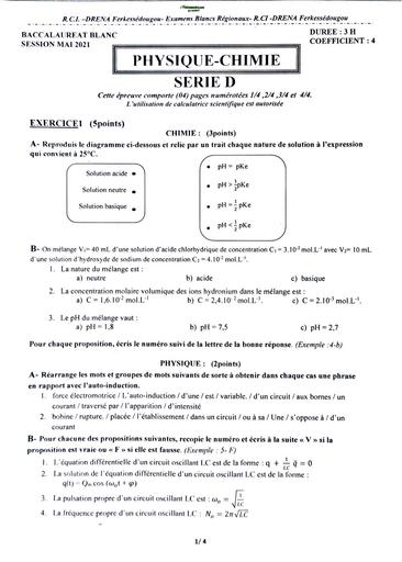 BAC BLANC 2021 PC Tle D DREN FERKE BY TEHUA