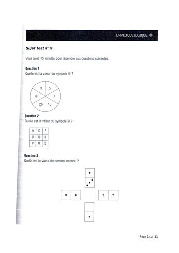 Aptitudes logiques 3 1