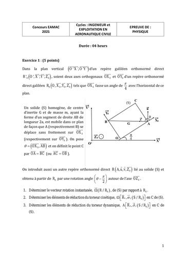 EAMAC sujet 2021 Physique EAC et ingénieur By inyass