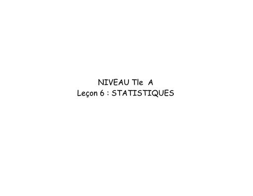 5 FICHE DE COURS APC MATHS Tle A1&2 L5 Statistiques by TEHUA