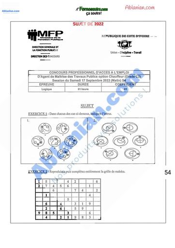 FP Anciens sujets logique C et D 2022 et corriges by TEHUA
