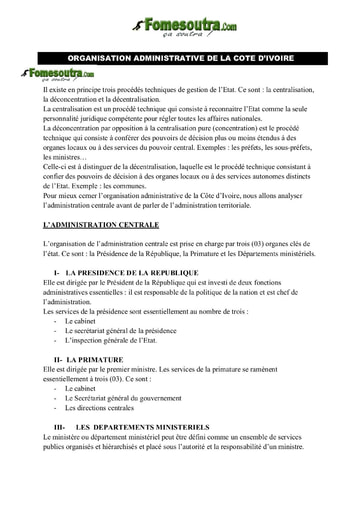 Organisation Administrative de la Cote d'Ivoire - OPAJ