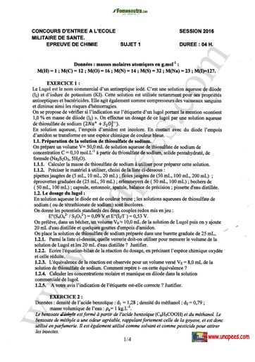 CONCOURS EMS EPREUVE DE Chimie  by TEHUA