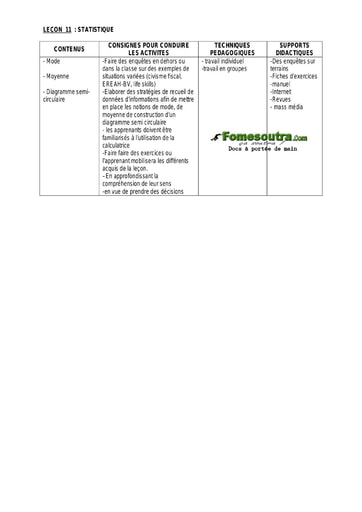 Statistique (2) - Guide pédagogique Maths 4ème