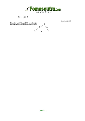 Sujet TP 2 portant sur le théorème de Pythagore maths niveau 3eme