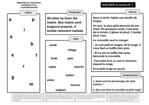PRIMAIRE TEST LECTUTRE CP1 BY TEHUA