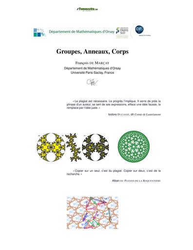 SUP MATHS ALGEBRE groupes anneaux corps BY TEHUA