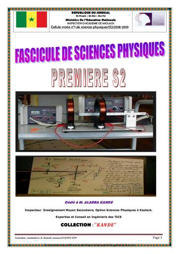 FASCICULE PC 1iere S2 KAOLACK COMMUNE by Tehua