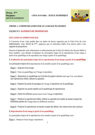 AP 5ème L1 Rapports de proportion