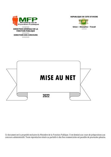 COURS  MISE AU NET (FRANCAIS) 2022