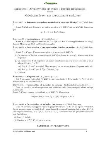 TD BTS FILIERE INDUSTRIELLE ELECTROTECHNIQUE TRAVAUX DIRIGE DE MATHS 3 ALGEBRE APPLICATIONS LINEAIRE BY TEHUA