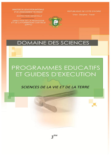 Programmes éducatifs et guides d’exécution SVT 3eme