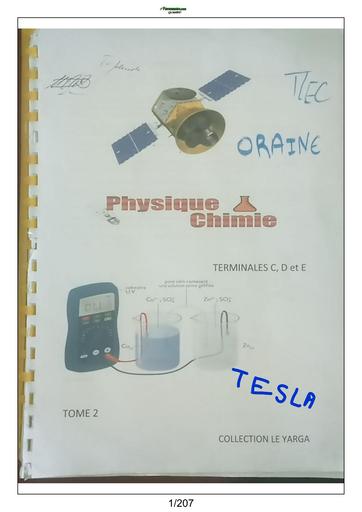Fascicule Tome 2 physique chimie Tle CDE By Tehua