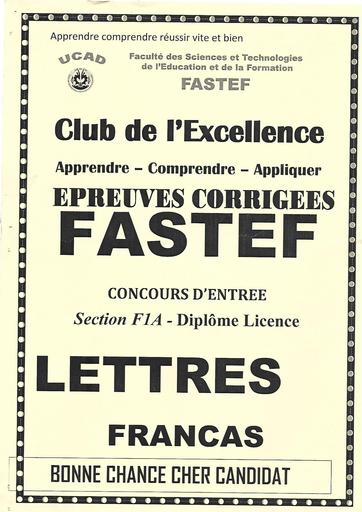 Fastef concours français by Tehua