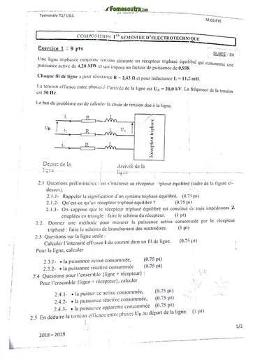 COMPO BTS Électrotechnique SEMESTRE 1 limz BY TEHUA