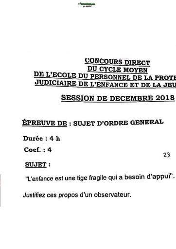 Concours Direct INFJ 2018 CM SOG by TEHUA