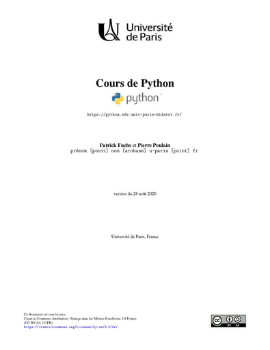 Cours de Python